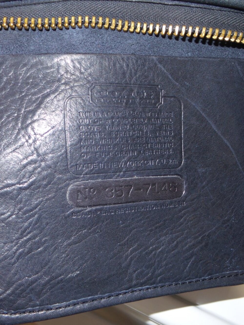 Vintage Coach NYC Black Glove-Tanned Leather Briefcase Satchel - Picture 5 of 8